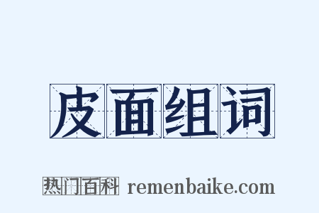 皮面组词是什么意思的图片